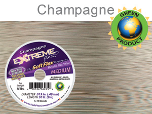 EXTREME FLEX WIRE .019 DIA. 50 FT. 19 STRAND CHAMPAGNE