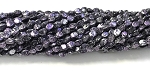 Jet Silver/Purple Speckled Pinch Bead