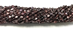 Jet Metallic Red Copper/Silver Speckled Pinch Bead