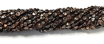 Jet Metallic Orange Copper/Silver Speckled Pinch Bead