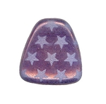 Purple Luster Pendant w/Sand Blasted Star Pattern