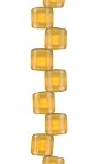 Amber - Matte Transparent - Two Hole Tile Bead