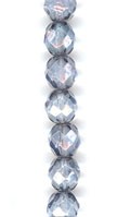 8mm Fire Polish - Crystal Ocean Blue Luster  