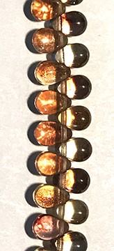 4x6mm Red/Yellow/Crystal Luster Drop