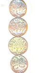 Lt. Topaz 2ABX Ornamental Button Bead