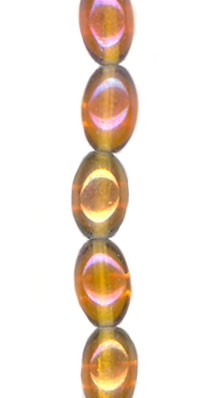 Rainbow Iris over Transparent Topaz Oval