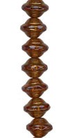 Transparent Topaz Bronze Luster Saucer w/Faceted Middle