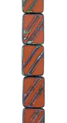 Pipestone Brown Travertine Engraved Rectangle