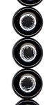 Jet/Silver Outlined Disc