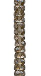 Transparent Black Diamond Faceted Rondell
