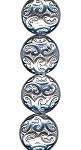 Silver Grey Pearl Ornamental Button Bead 