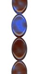 Burgundy/Blue Oval
