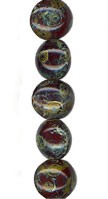 Burgundy Travertine Raised Disc