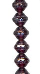 Cranberry Luster Saucer w/Faceted Middle