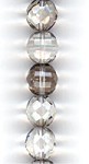 Transparent Crystal Grey Champagne Faceted Round