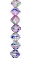 Small Crystal/Pink/Green/Blue Saucer w/Faceted Middle