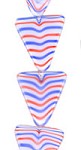 White Opal/Red/Blue Arrowhead