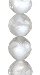 Crystal/White 15mm Faceted