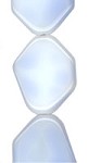 White/Lt. Sapphire Irregular Oval
