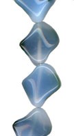Dark Green/White Opal Twisted Rectangle