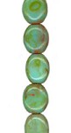 Turquoise Travertine Raised Oval