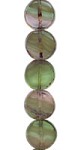 Transparent Sage/Lavender Travertine Table Cut Disc