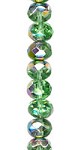 Transparent Peridot Vitrail Faceted Rondell