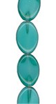 Transparent Emerald/White Oval