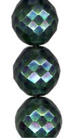 Green/Blue Pearl 18mm Faceted