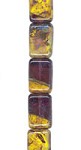 Transparent Amethyst/Chartreuse Travertine Rectangle