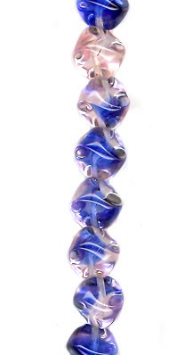 Sapphire/Pink Dented Saucer
