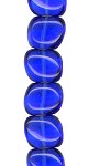 Small Transparent Dark Sapphire Pillow Bead