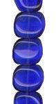Transparent Dark Sapphire Pillow Bead