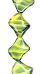 Yellow/Green/Black Twisted Rectangle