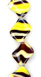 Yellow/Brown Tortise Twisted Rectangle