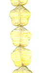 Crystal/Yellow Engraved Flower