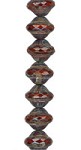 Transparent Orange Travertine Saucer w/Faceted Middle