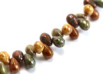 5 Color Luster Drop - 8x6mm
