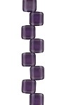 Medium Purple - Matte Transparent - Two Hole Tile Bead
