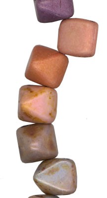 5 Color Luster 2 Hole Pyramid Bead