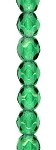 4mm Fire Polish - Transparent Green