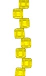 Yellow - Transparent - Two Hole Tile Bead
