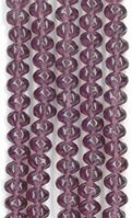 Twisted Rondelle Large - Amethyst 6x8mm