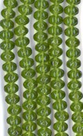Twisted Rondelle Large - Olive 6x8mm