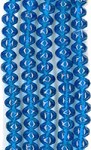 Twisted Rondelle Large - Aqua 6x8mm