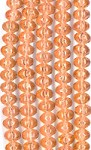 Twisted Rondelle Large - Peach 6x8mm