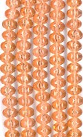 Twisted Rondelle Large - Peach 6x8mm