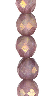 8mm Fire Polish - Matte Crystal Rose Bronze Luster