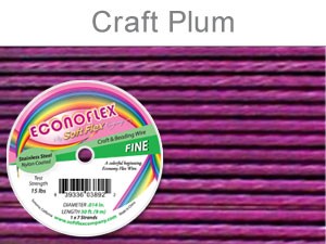 ECONOFLEX WIRE .014 DIA. 30 FT (9M) 1X7 STRAND PLUM