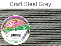 ECONOFLEX WIRE .014 DIA. 30 FT (9M) 1X7 STRAND STEEL GREY